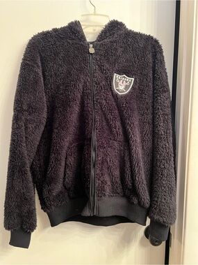 Official NFL Womens Fuzzy Raiders Jacket